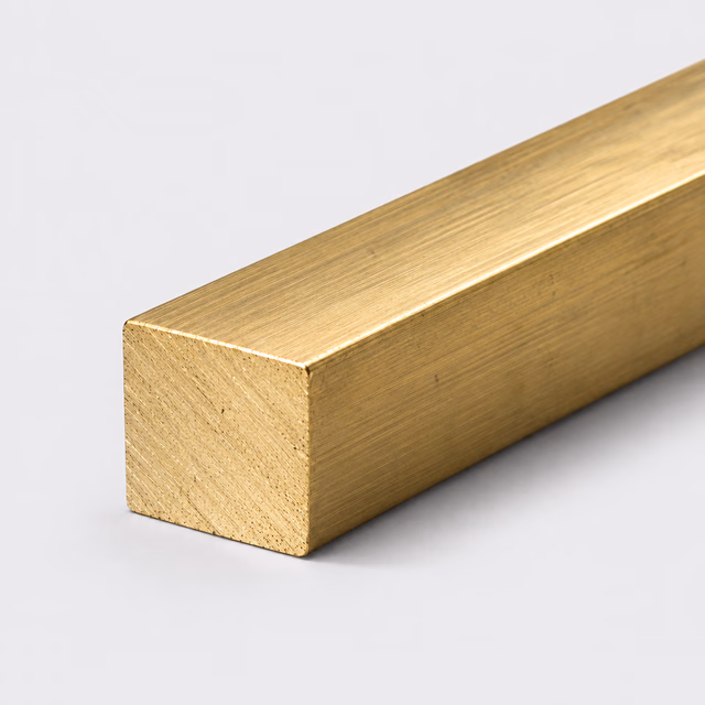 Illustrative brass square bar profile